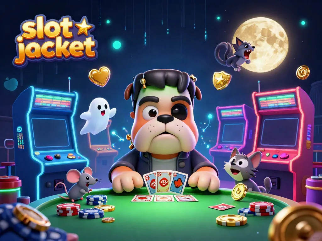 Experience the thrill of jackpot gaming with a vibrant scene featuring characters celebrating slot jackpot wins.